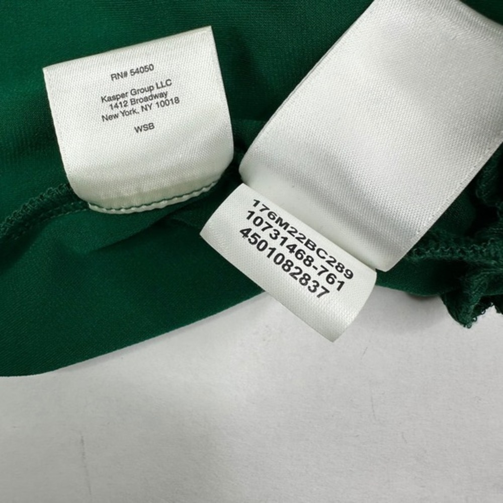 Black Label by Evan Picone NWT Emerald Green Ruched Sheath Dress 3/4 Sleeve 6 - Picture 9 of 15